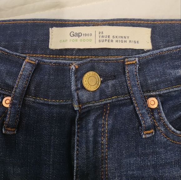 GAP Dark Wash Skinny Jeans Size 25 - Picture 2 of 8